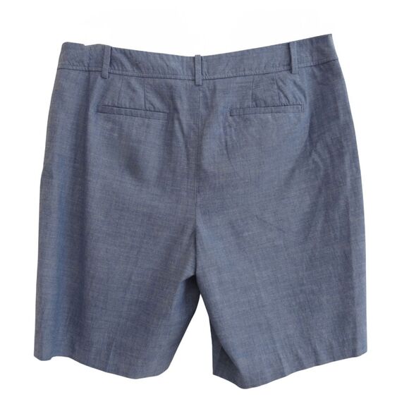 Talbots Shorts Womens 14P Blue Chambray Bermuda "The Perfect Short" Cotton Yacht - Picture 3 of 6